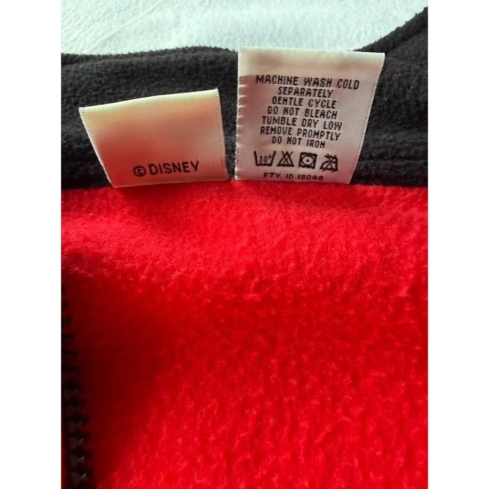 Disney Mickey Mouse Jacket Men XXL Red Fleece 1/4 Zip Pullover‎ Y2K Outewear